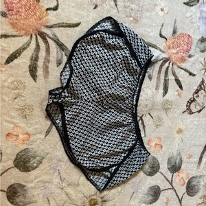 Free People Black and White Handkerchief Patterned Shorts